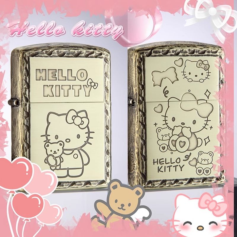 zippo打火机【HelloKitty凯蒂猫】动漫 纯铜常规 送礼好物 DYX1H1F1