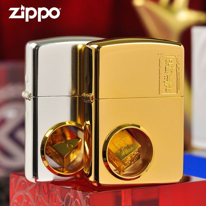 zippo打火机 镂空【牛气冲天招财进宝】幸运骰子常规机 DYH1X1F1