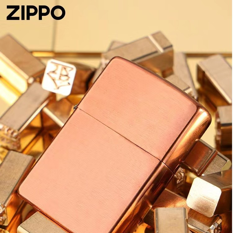 ZIPPO打火机正版美版在册纯紫铜拉丝光板2022年 纪念款 原装 经典