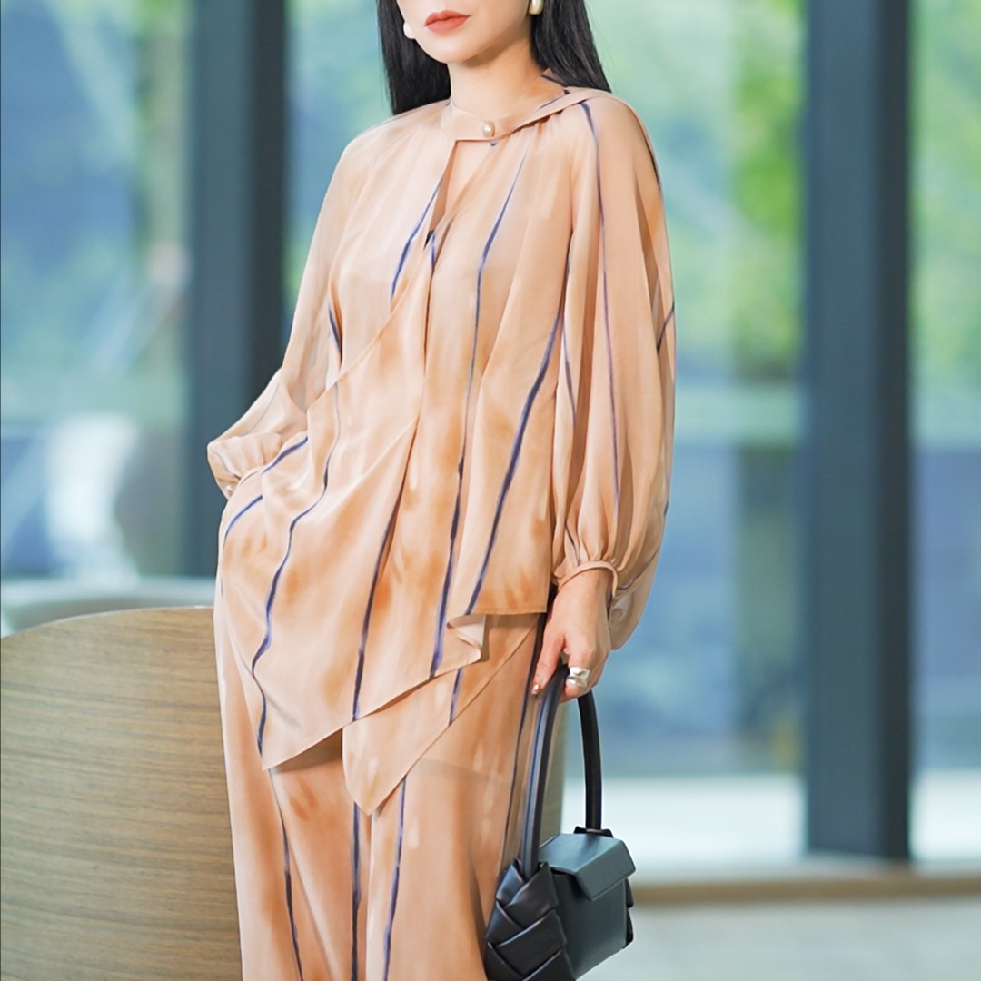 女装「利琪高订」仙染国风新中式设计师款时尚减龄轻奢衬衫上衣A327
