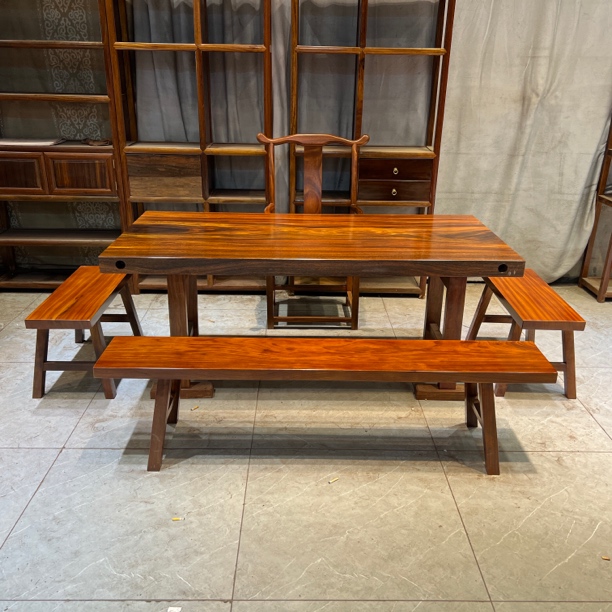 2号圆盘豆原木大板泡茶桌现场一物一拍链接（不包邮）