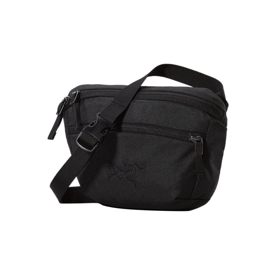 【始祖鸟】【现货】正品 黑色mantis 1拼色休闲拉链单肩斜跨胸包腰包