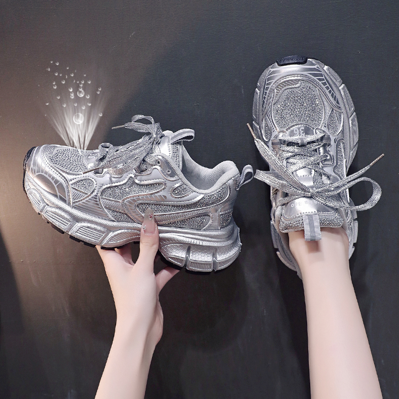亮钻老爹鞋女2025新款爆款夏季网红时尚流行女鞋高级感潮牌运动鞋