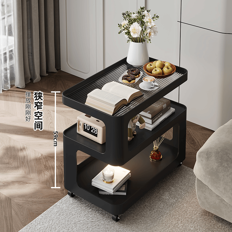 铁艺可防锈可移动茶几餐桌摆放储物双层办公室创意沙发阳台