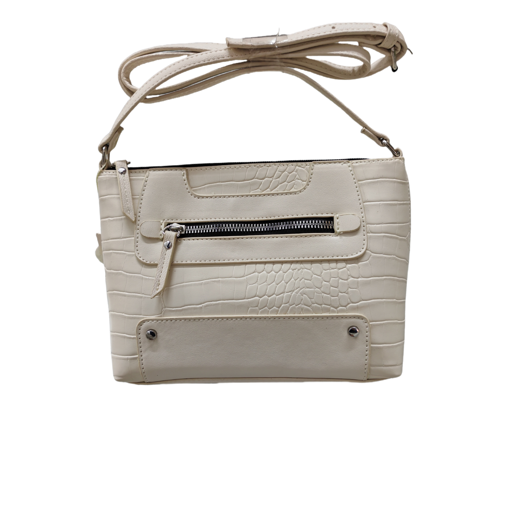 黑白 PU时尚复古纯色单肩手斜挎包