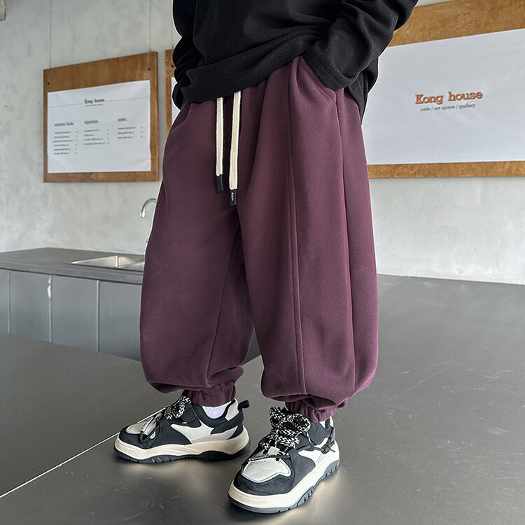 男女中大童裤子2023秋冬季新款子款灯笼宽松裤韩版百搭休闲灯笼裤