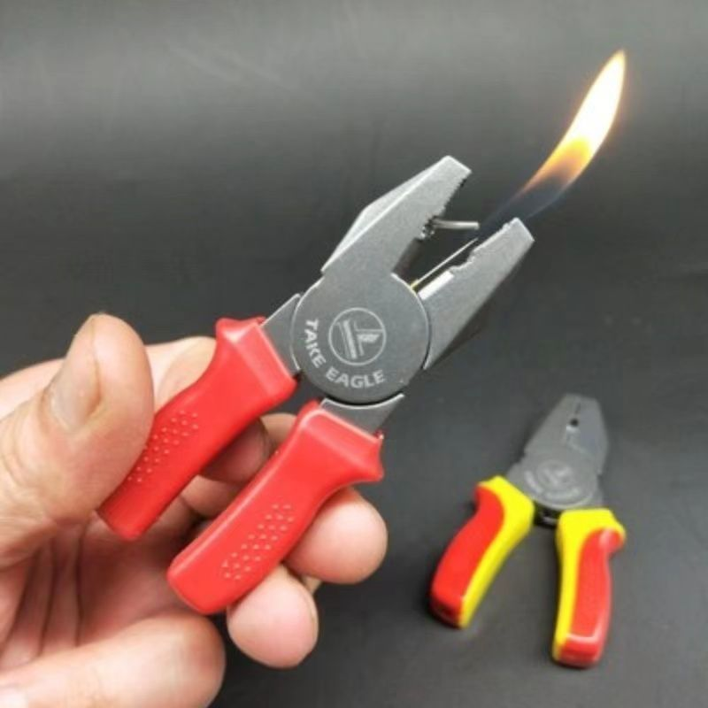 【亏本】奇葩老虎钳打火机迷你个性点烟模型挂件打火机高颜值  单机