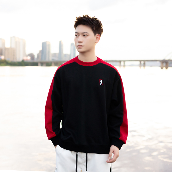 秋款潮牌设计款男士长袖套加厚休闲百搭运动潮流宽松刺绣8502