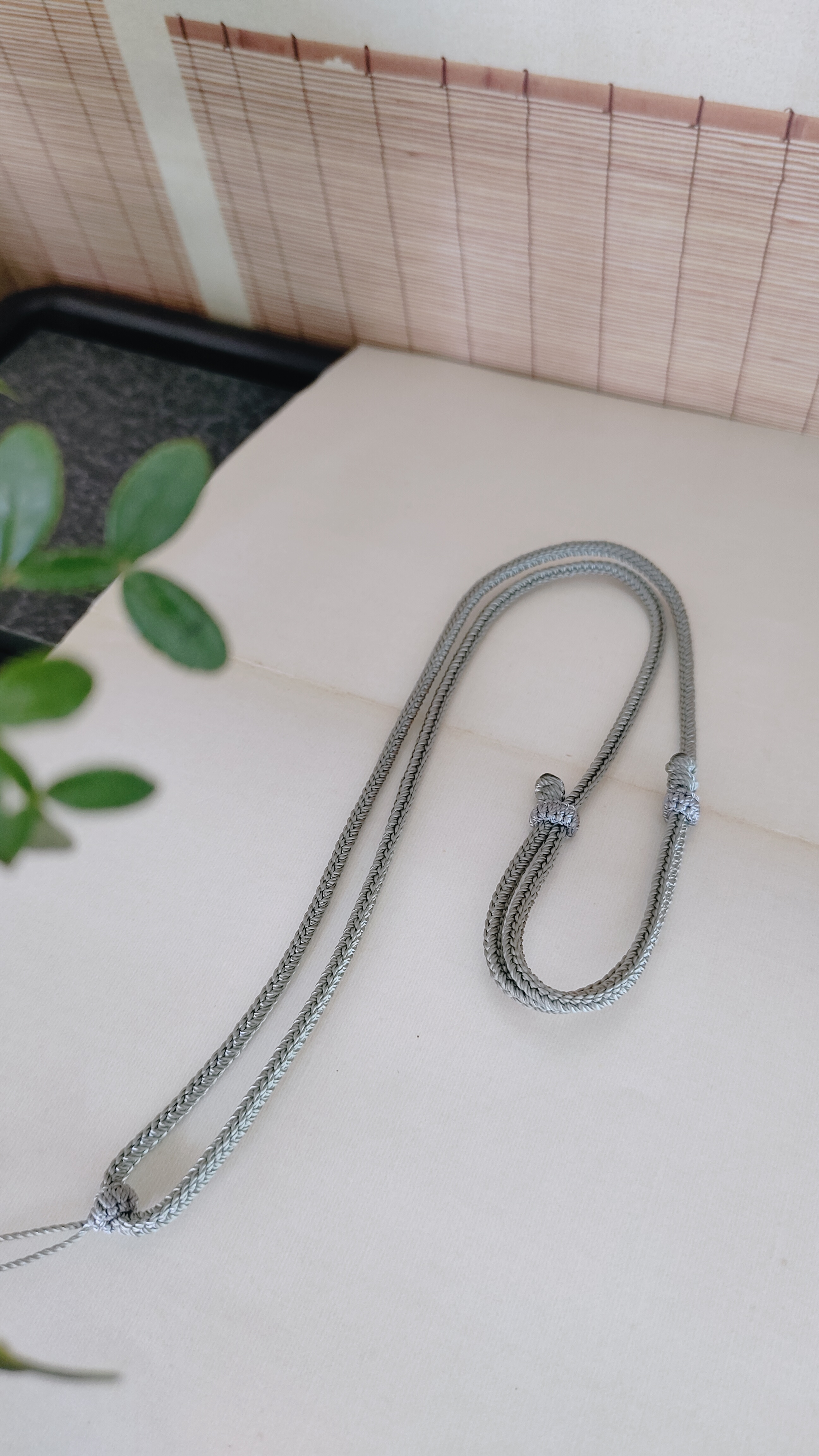 【石界玉绳】纯手工定制中国风高档吊坠绳可调节款素绳项链挂件绳