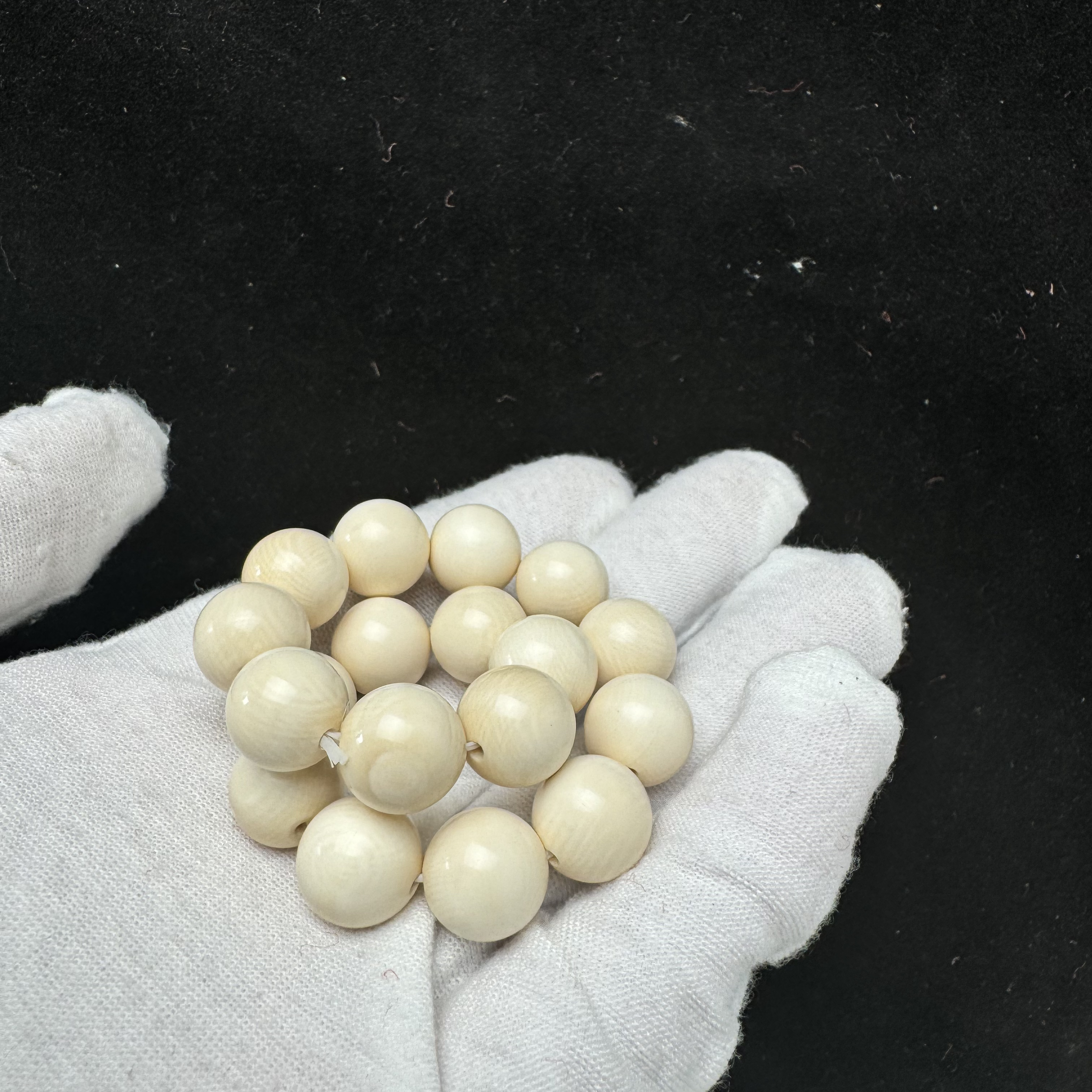 U1847天然猛犸牙瑕疵手串 11+mm 支持鉴定假一罚四