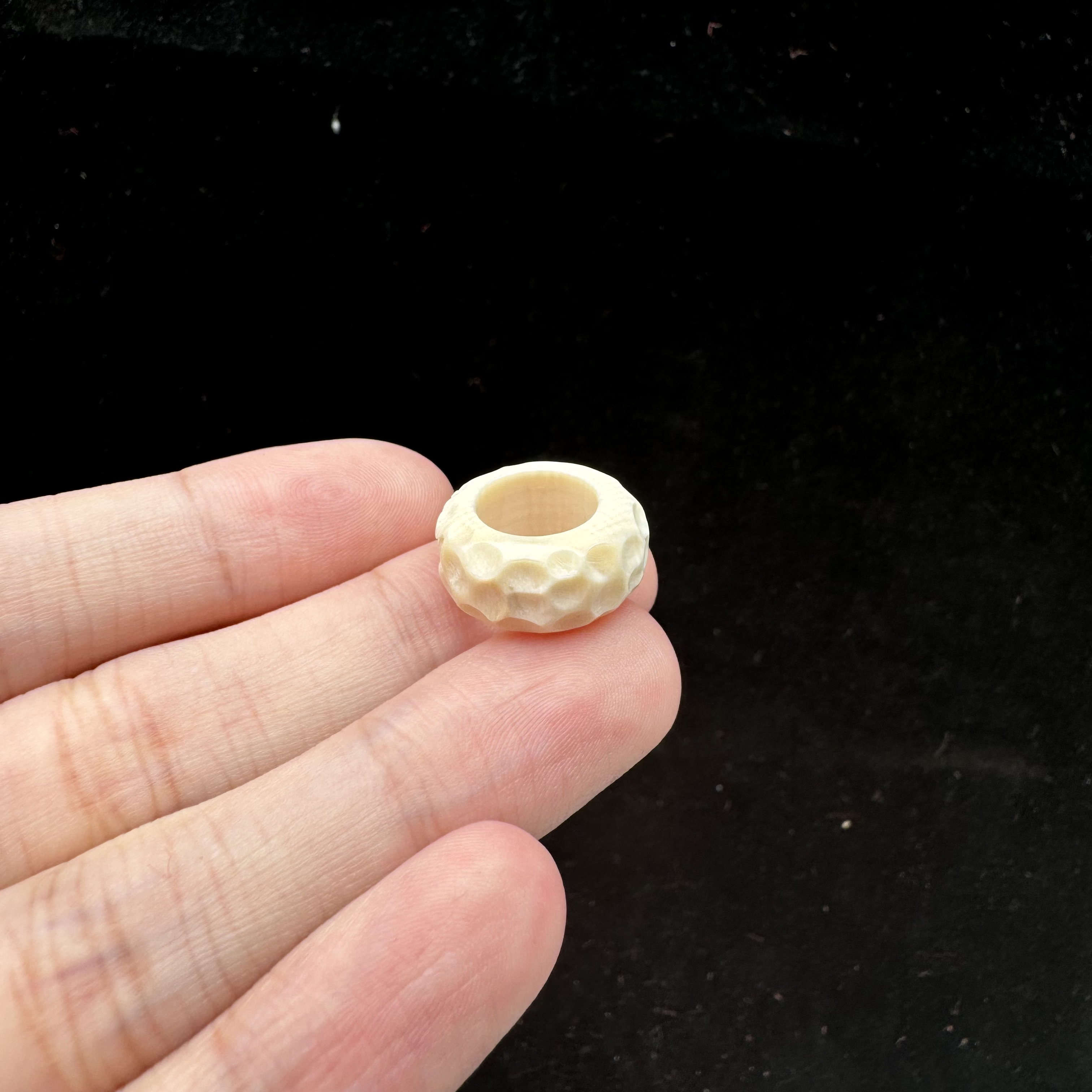 P9122 天然猛犸牙 跑环 内径9.3 mm 支持复检 假一罚四