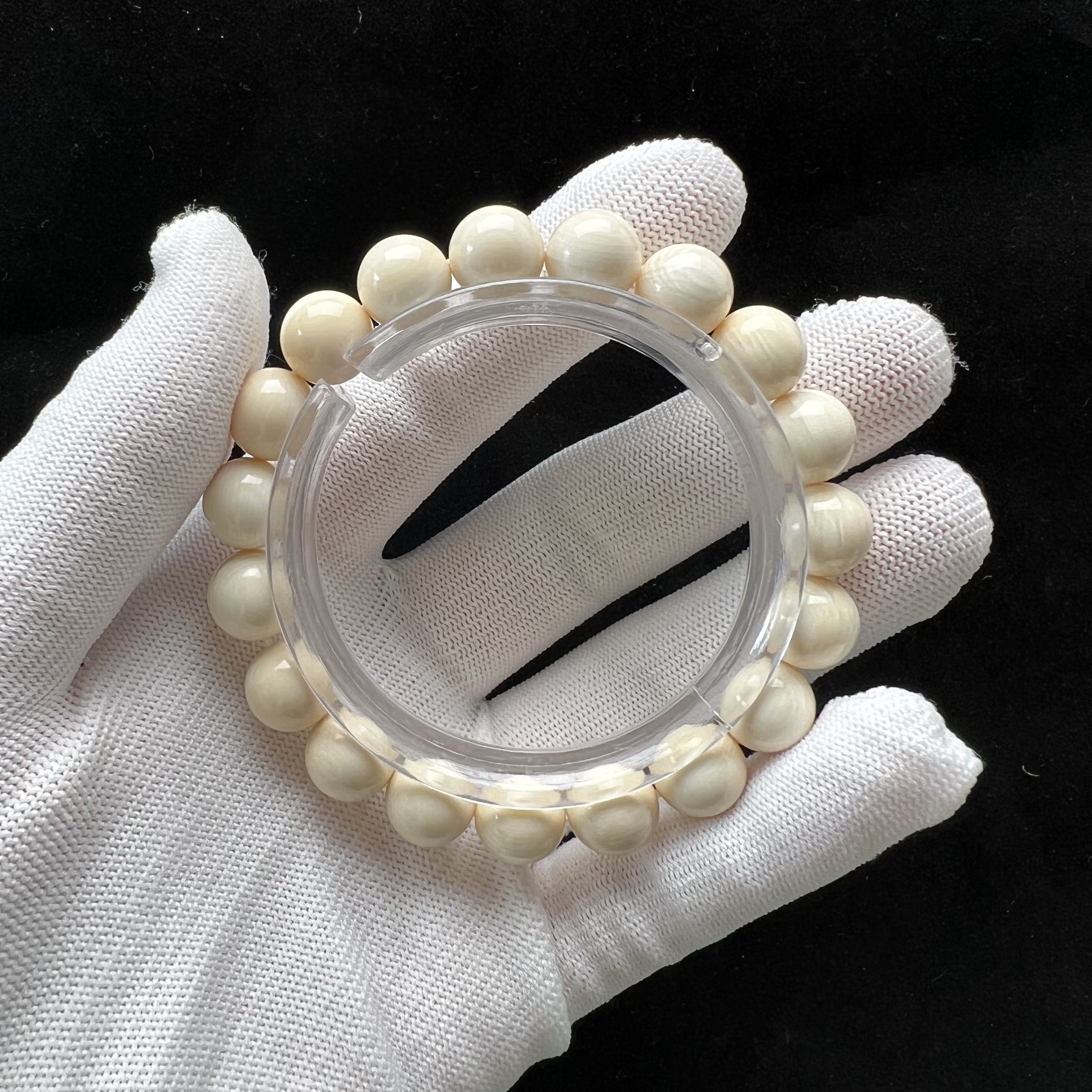 L2601天然猛犸牙手串 22.9克/10.8mm支持鉴定 假一罚四