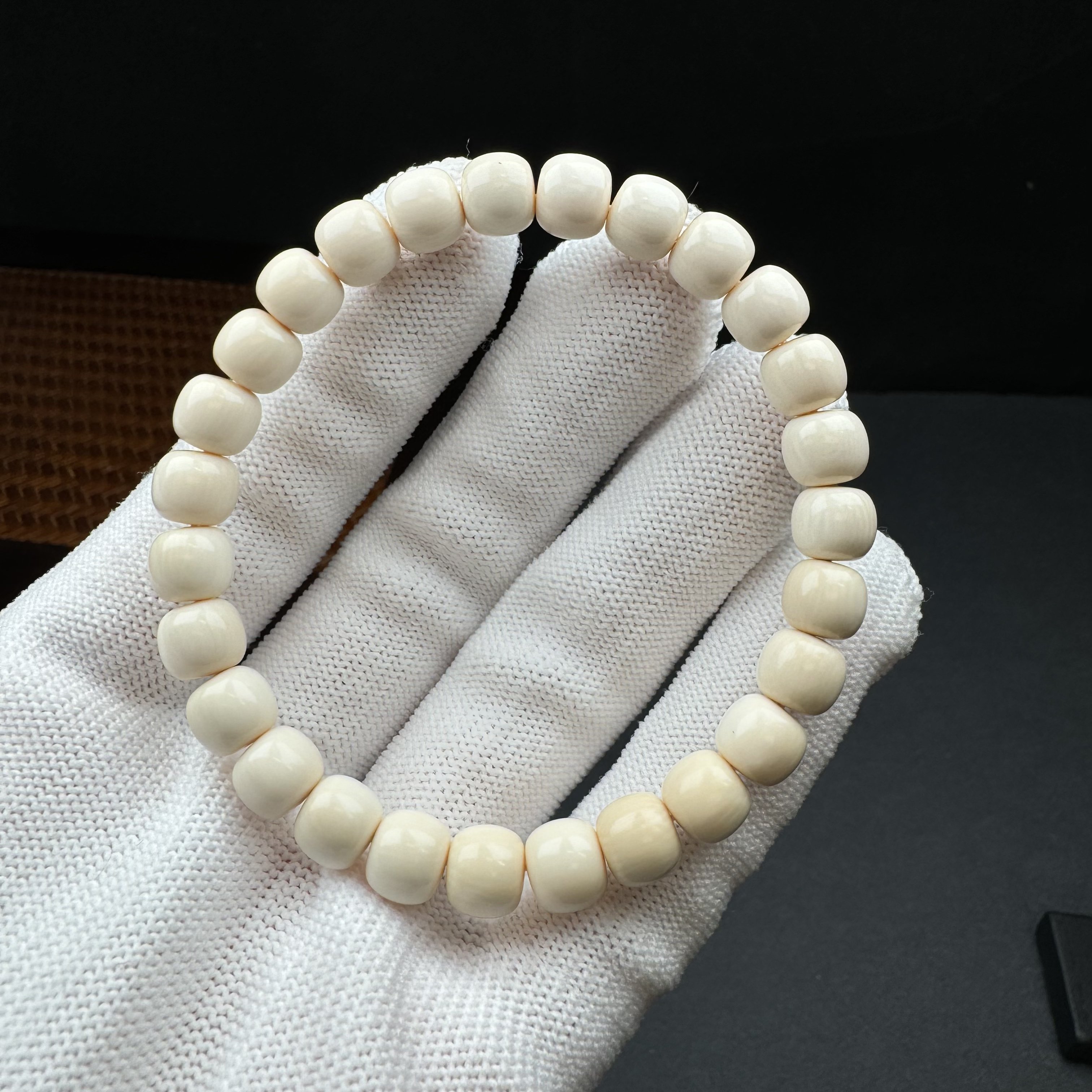 Q1029天然猛犸牙手串 7.8*6.6mm支持鉴定 假一罚四