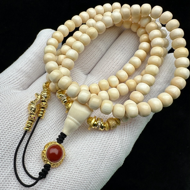 Q1108天然猛犸牙 精品老型108 7.4*6.2mm支持鉴定 假一罚四