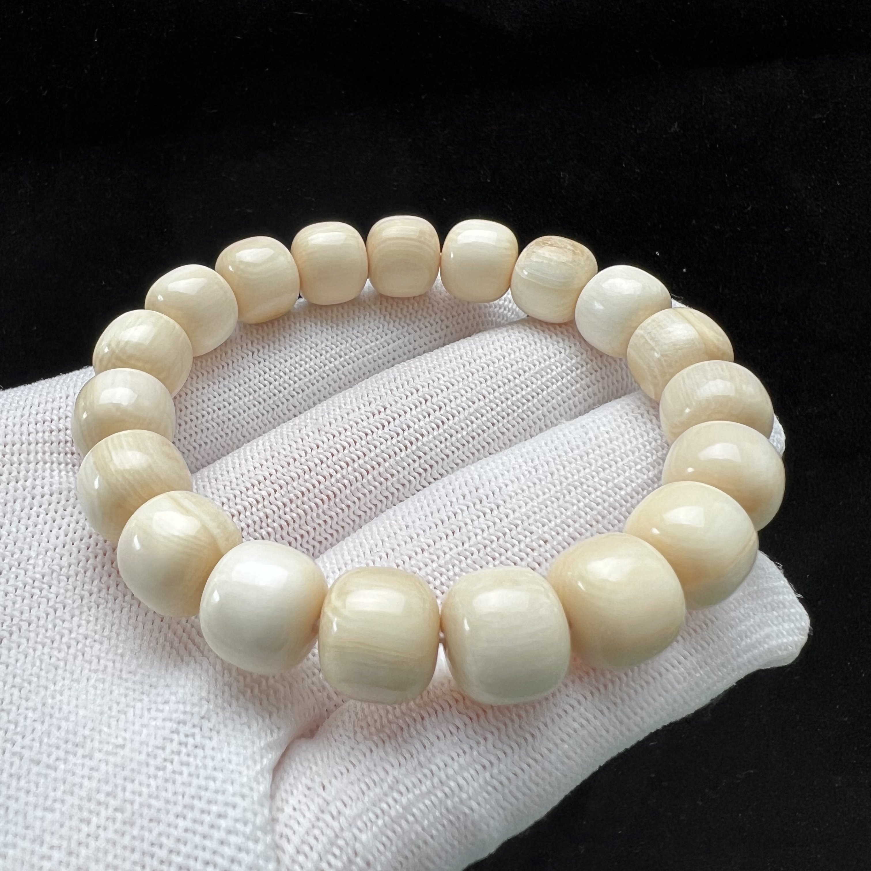 L2405天然猛犸牙福利手串 11*10mm支持鉴定 假一罚四