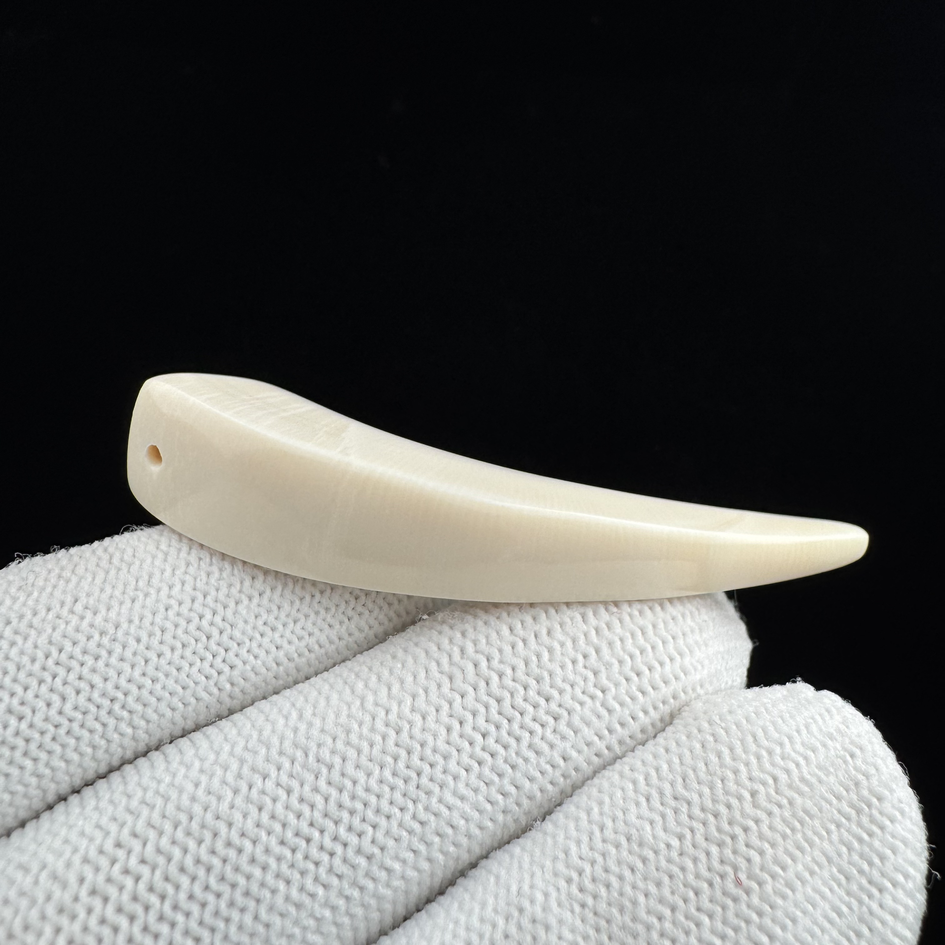 D3280天然猛犸牙 牙尖 61.2mm支持鉴定 假一罚四