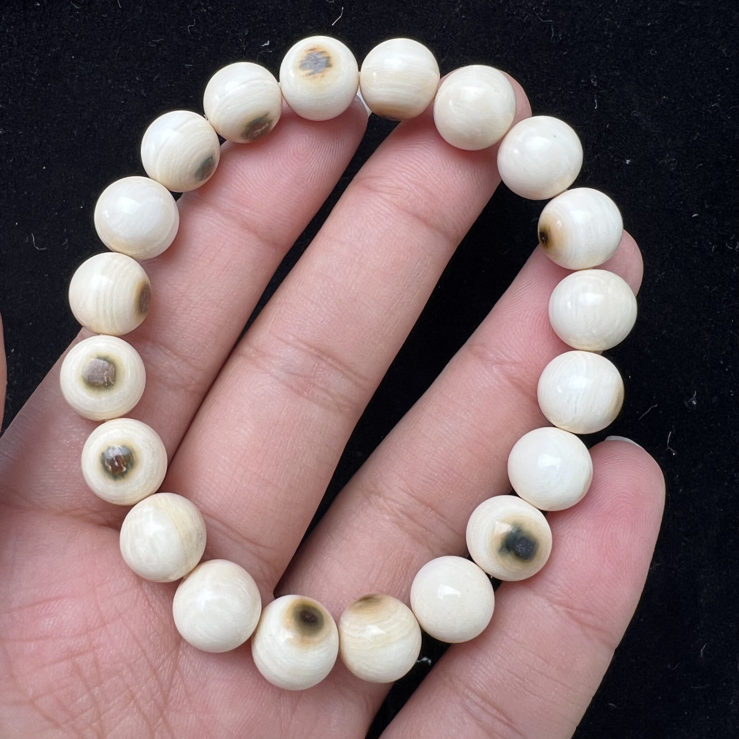 L1955 天然猛犸牙 手串10 mm 支持复检 假一罚四