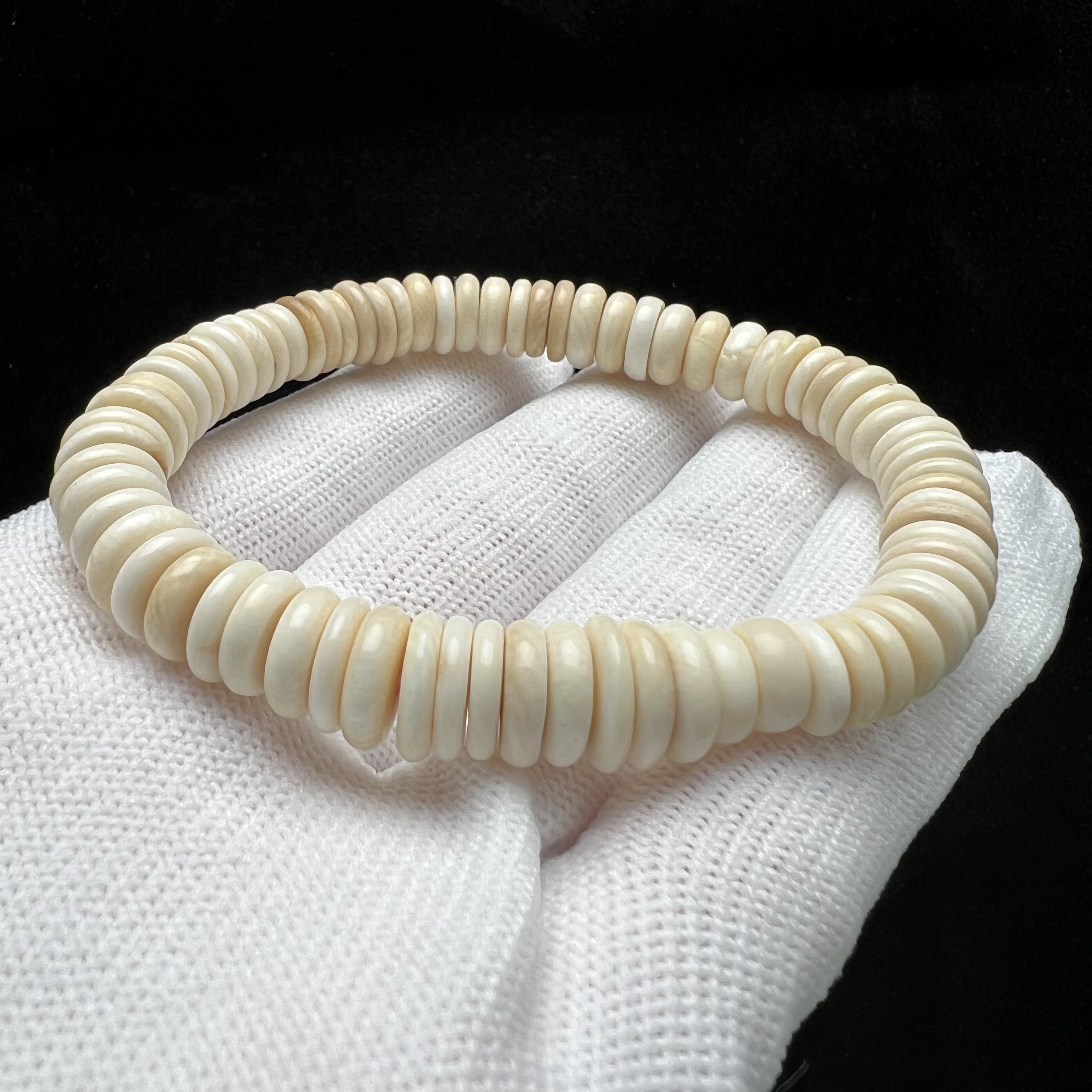 L2210 天然猛犸牙 瑕疵手串 8+mm支持鉴定 假一罚四