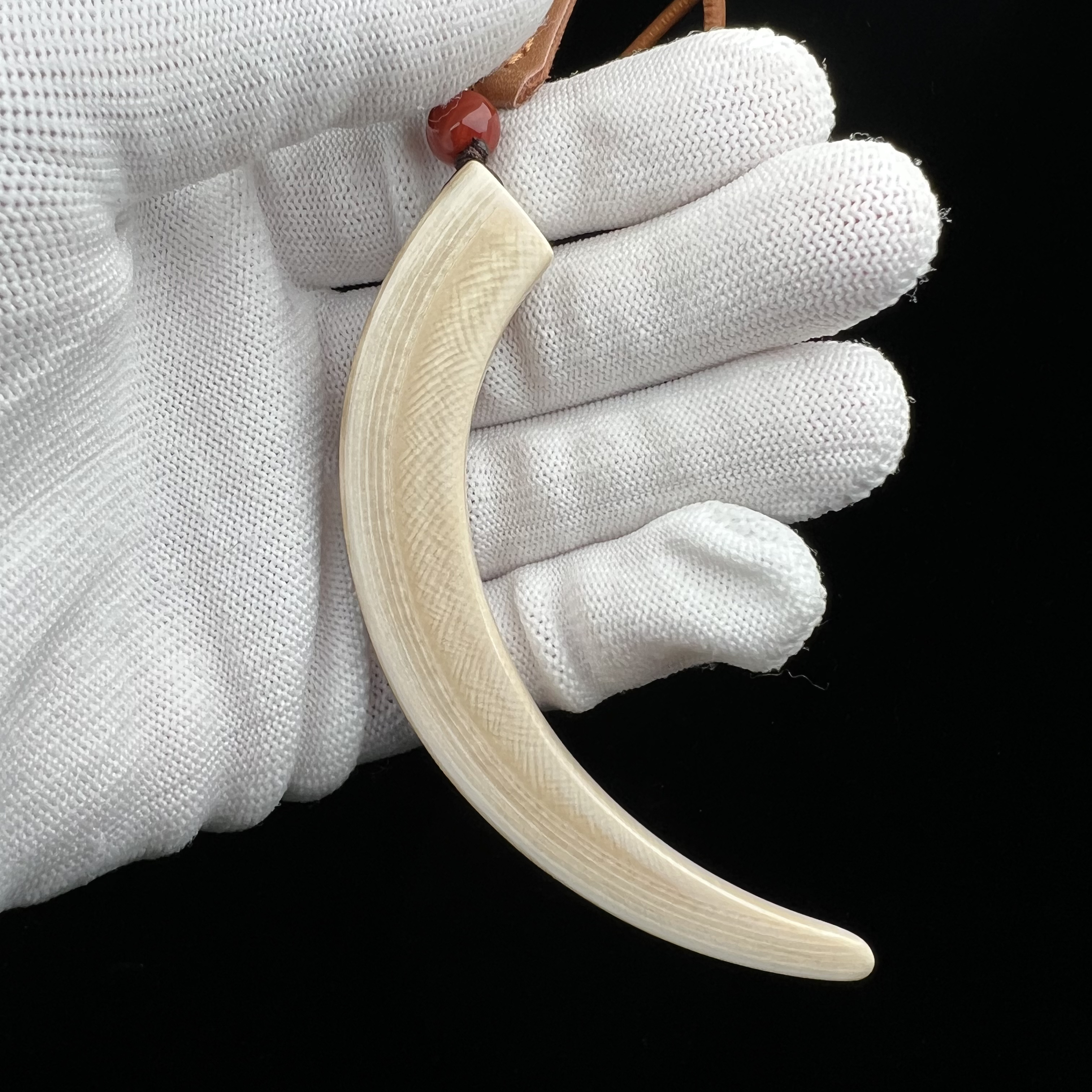 D2563天然猛犸牙 牙尖 10*99.6mm支持鉴定 假一罚四