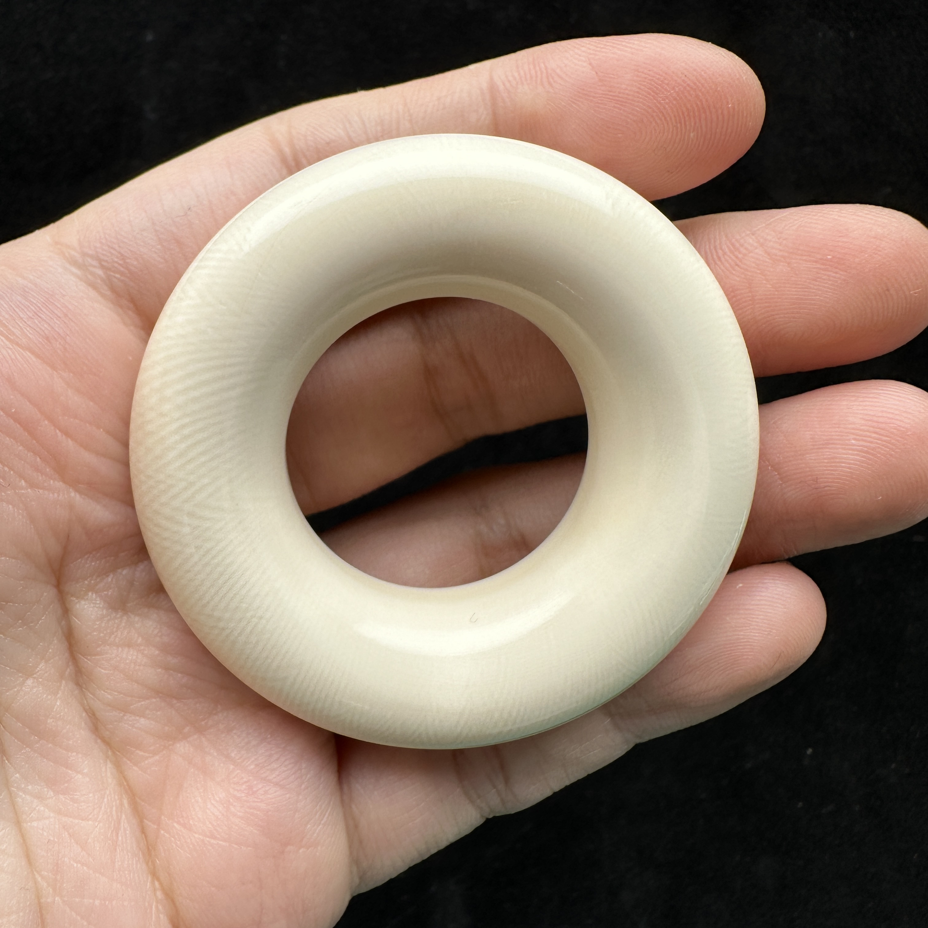 P2536天然猛犸牙 甜甜圈 54.7*14mm 支持鉴定 假一罚四