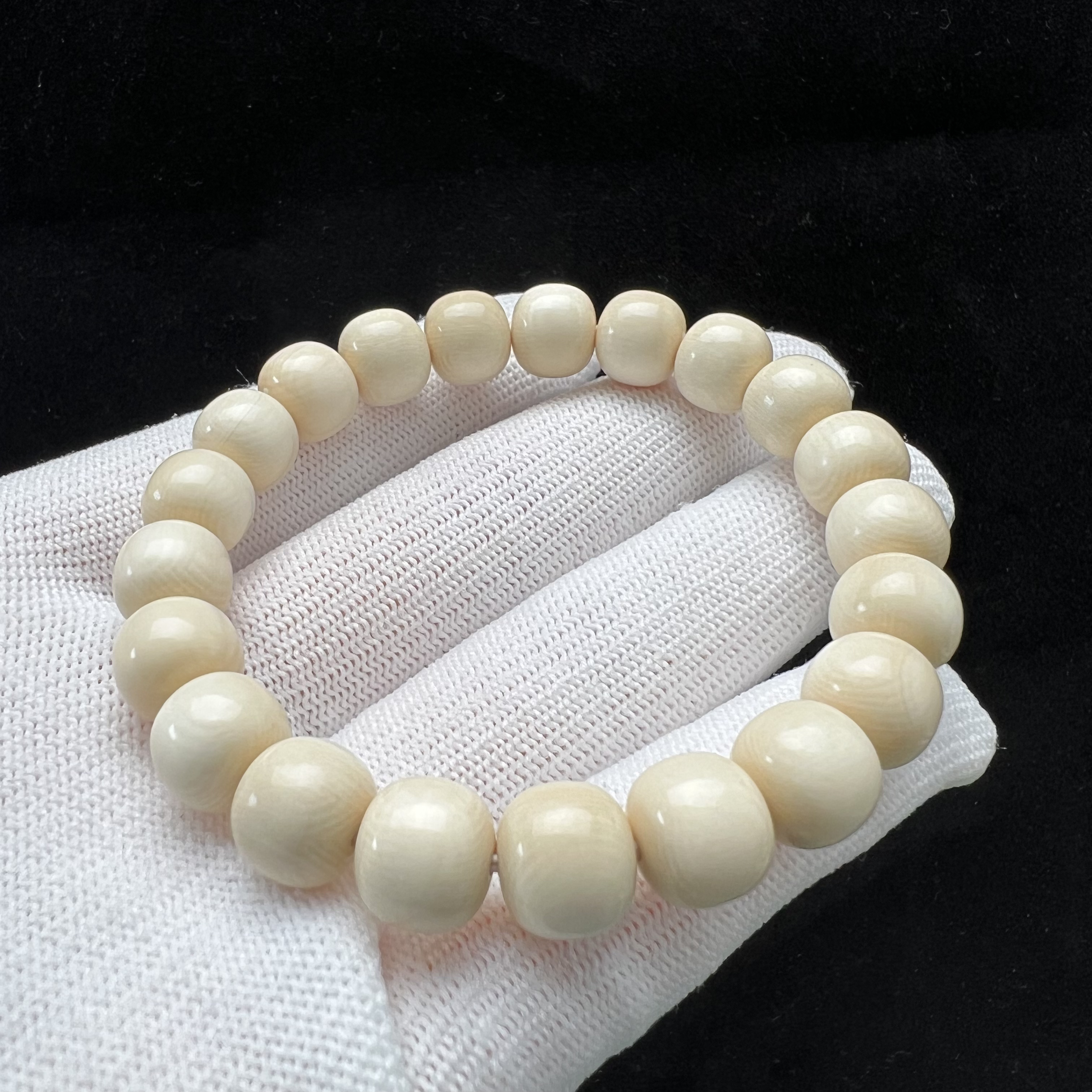 L2568天然猛犸牙手串 17克/9.8*8.6mm 支持鉴定 假一罚四