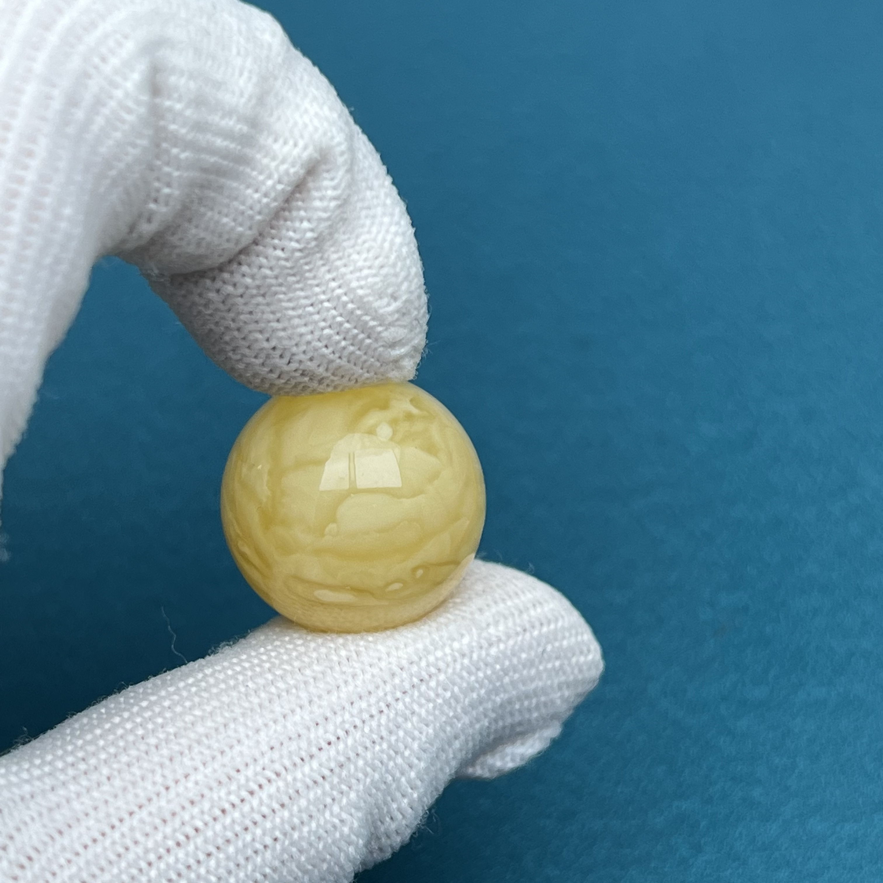 M5046天然原矿蜜蜡 单珠 13.4mm抖音基地质检发货