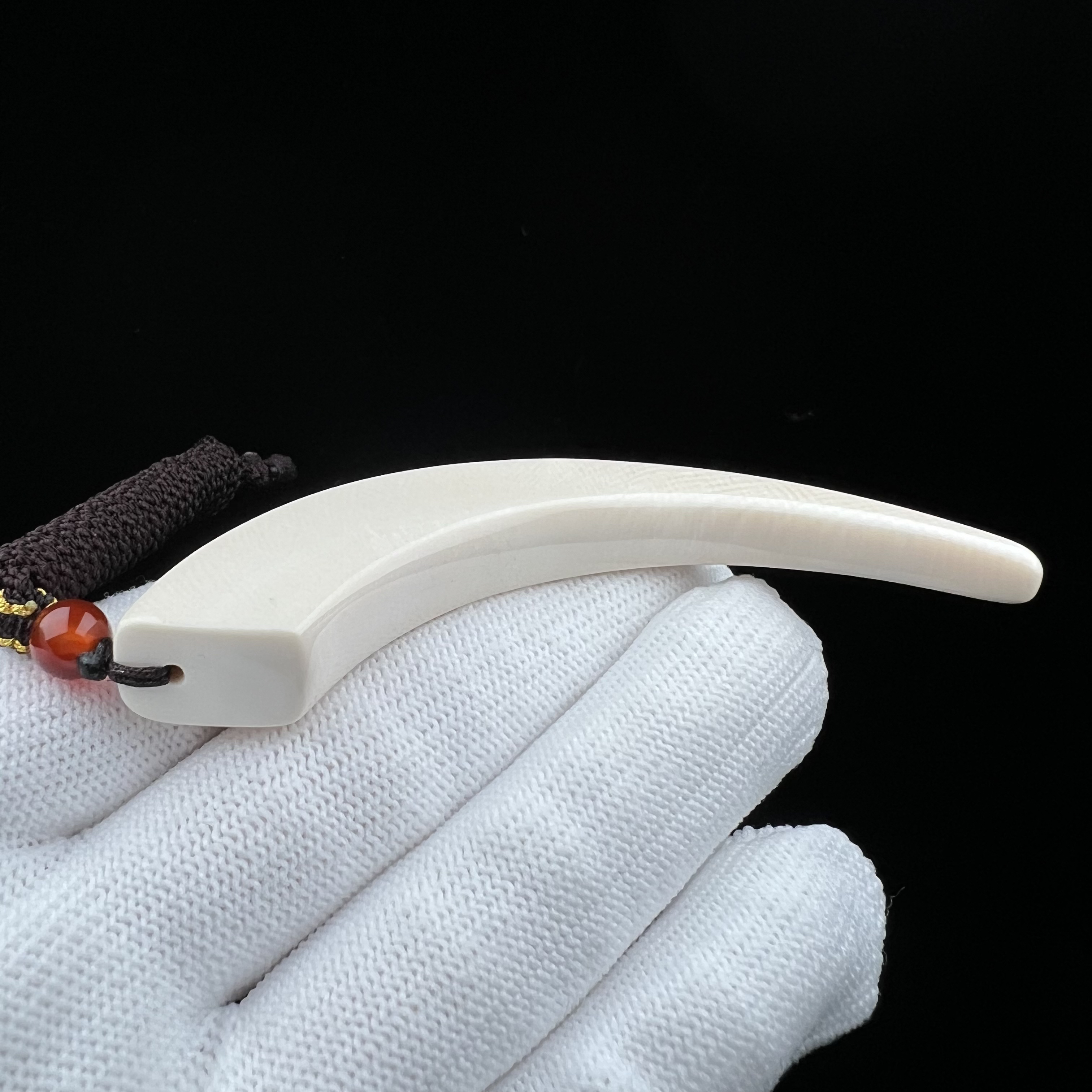 D2587天然猛犸牙 牙尖 9.9*77.8mm支持鉴定 假一罚四