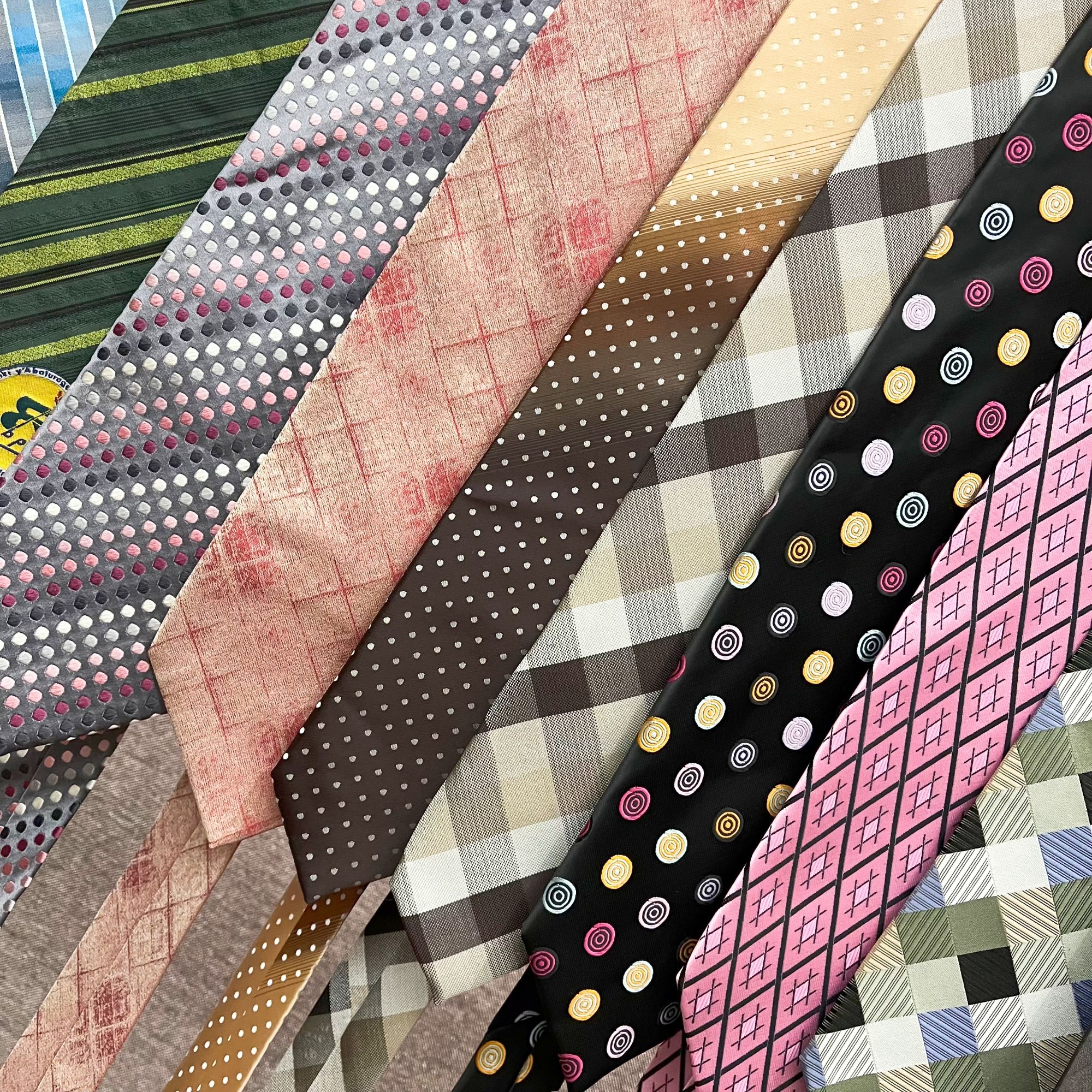 （拍二发三）vintage古着复古领带卡通格纹佩斯利领带条纹孤品领带