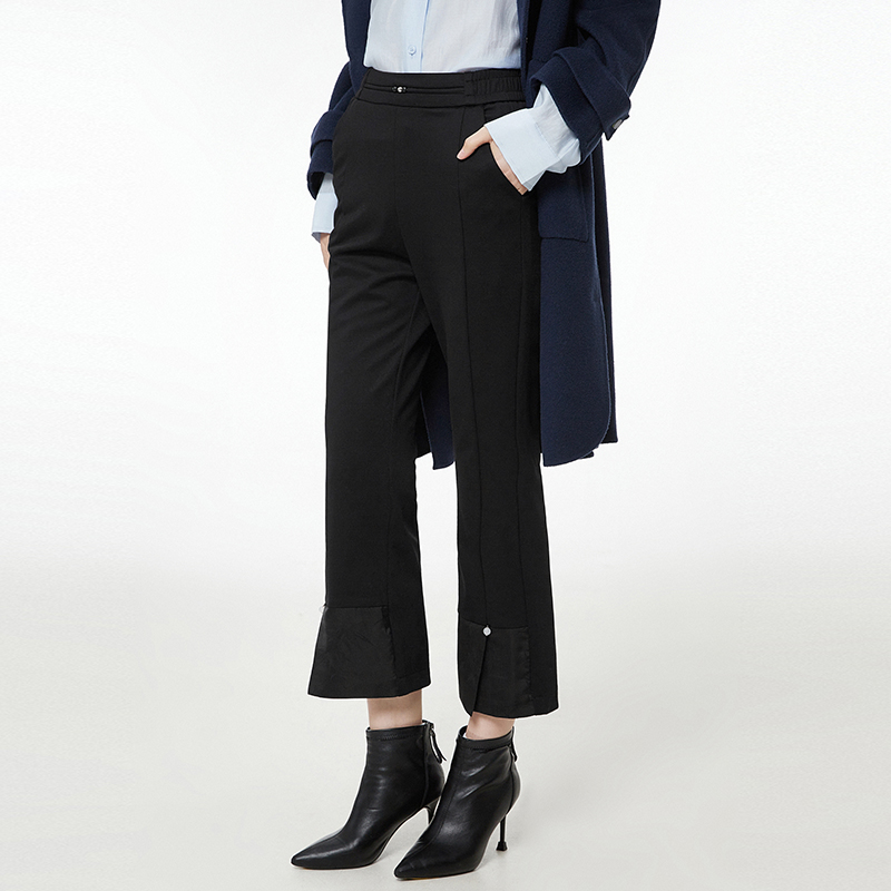 H141微喇九分裤高腰显瘦裤子休闲裤女2024秋43AE0P0106