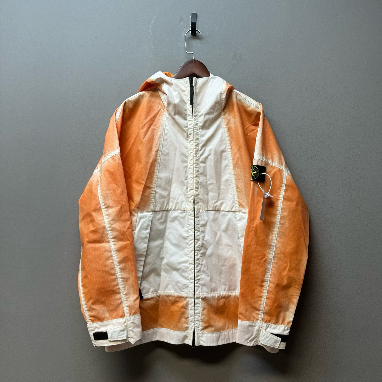 Stone island 石头岛/06936/小毕业单品 黄手刷连帽冲锋衣 新同L