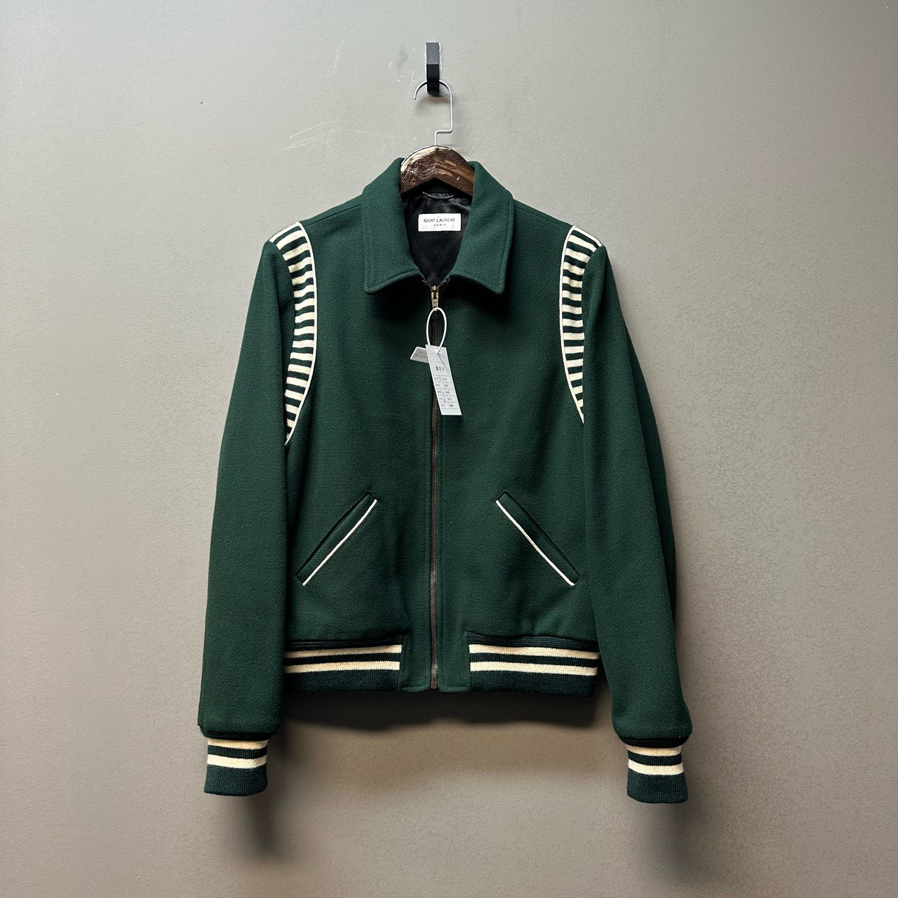 Saint Laurent Slp 圣罗兰/05767/经典混纺棒球服外套 存放品50