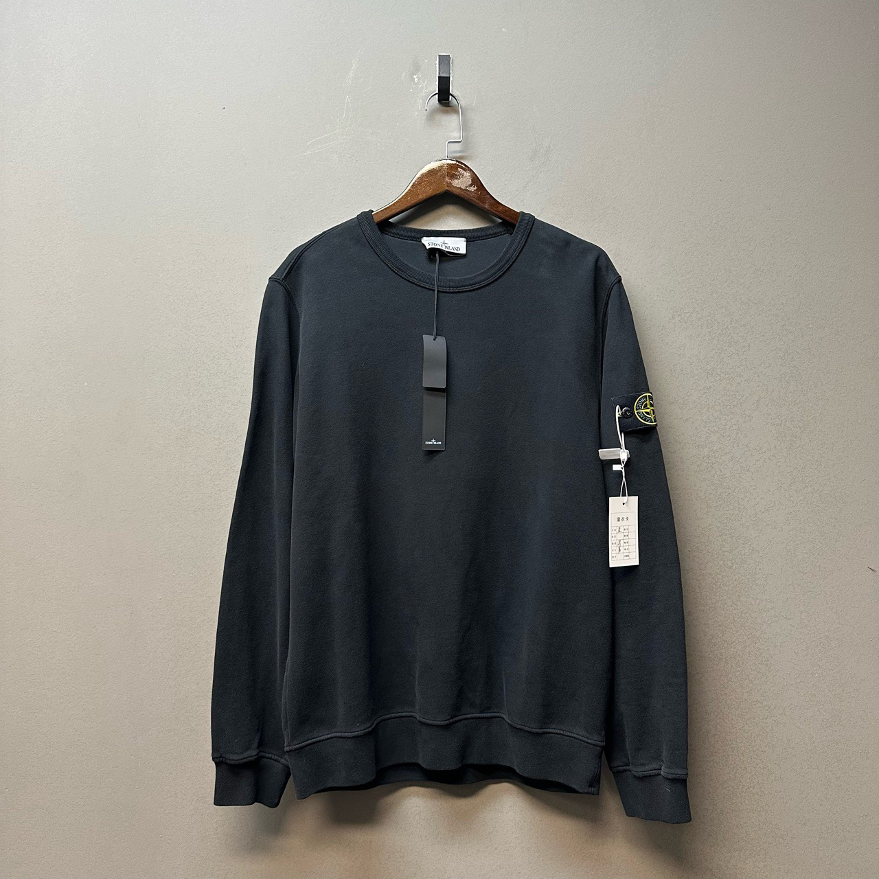 Stone island 石头岛/02330/黑色圆领卫衣 全新带吊新款XL 