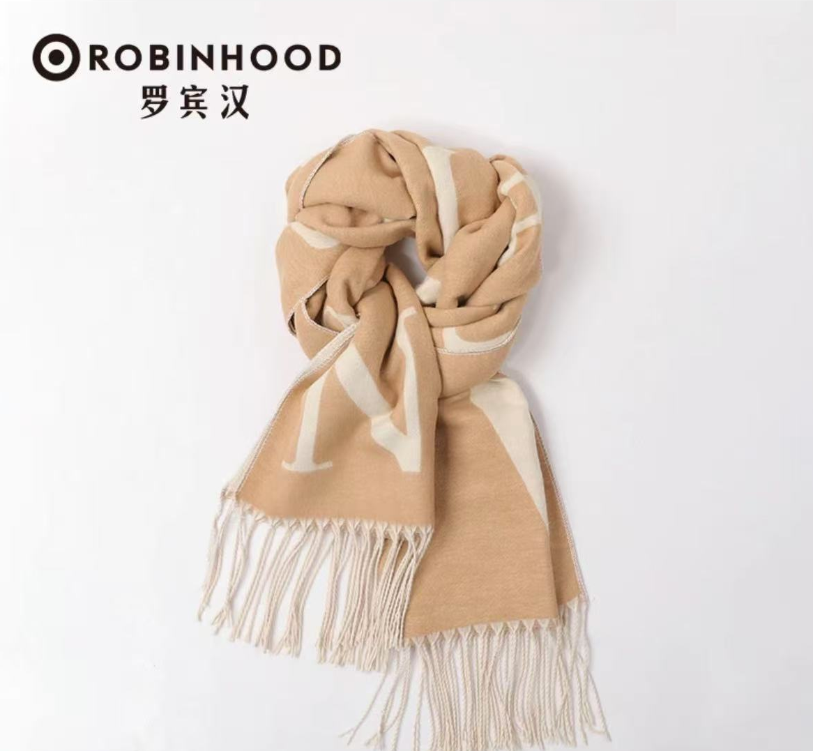 ROBINHOOD气质保暖双面纯色百搭披肩围巾