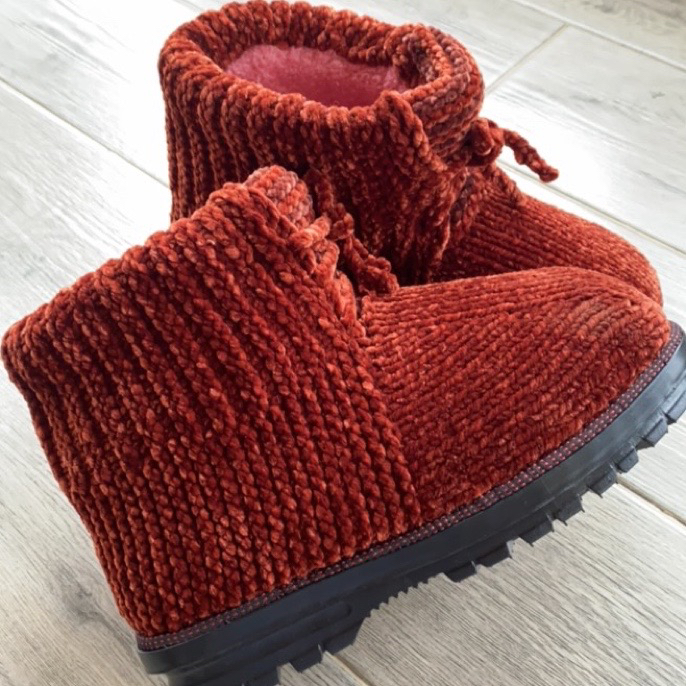 纯手工冬季厚底防滑包跟棉鞋男女加绒保暖加厚软底毛线手工棉鞋