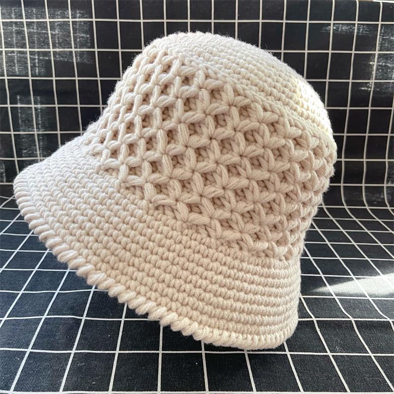 钩针四叶草渔夫帽材料包 不是成品 需要自己编制  有工具视频教程