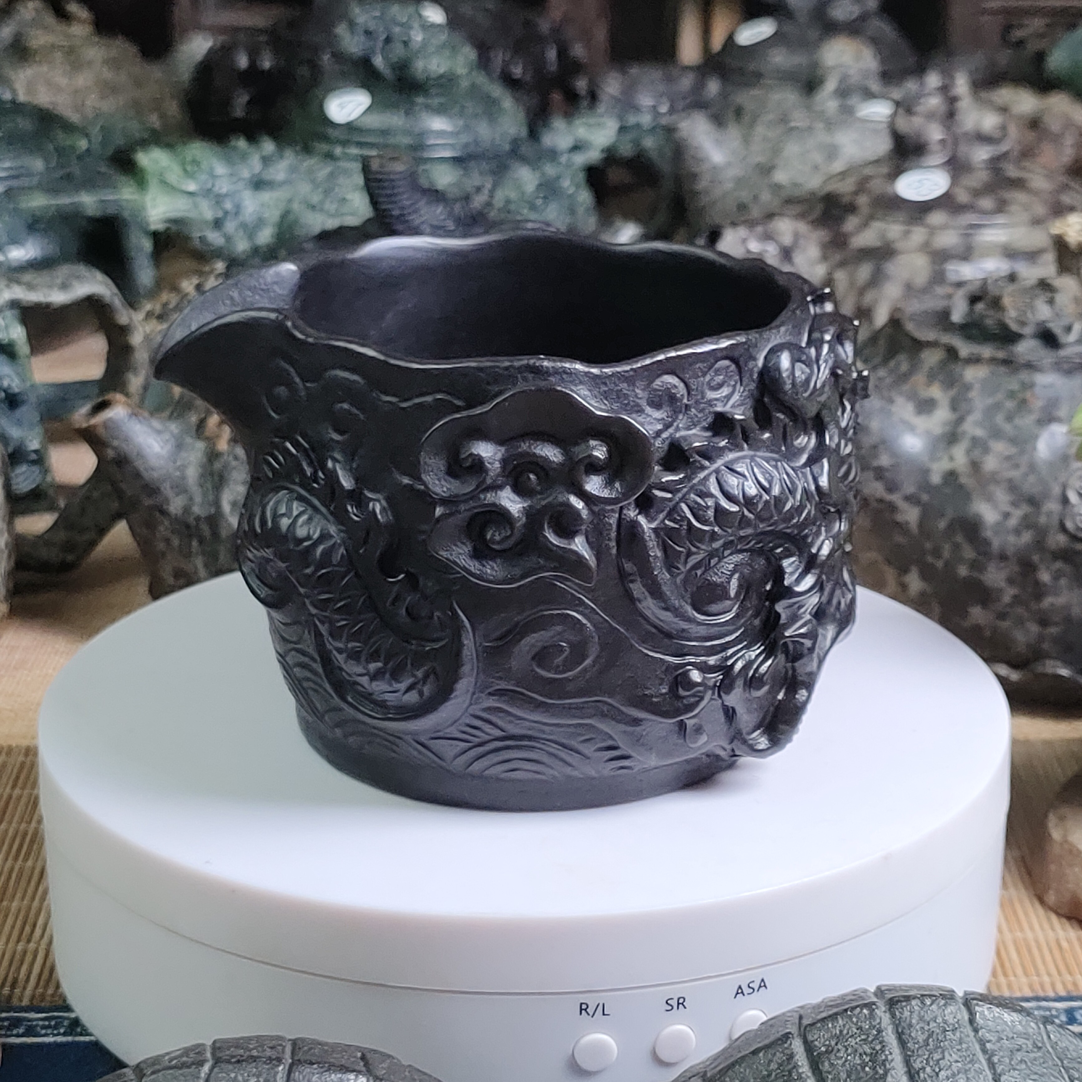 【祥龙公道杯】冰碛岩原石手工制作中式古风茶壶