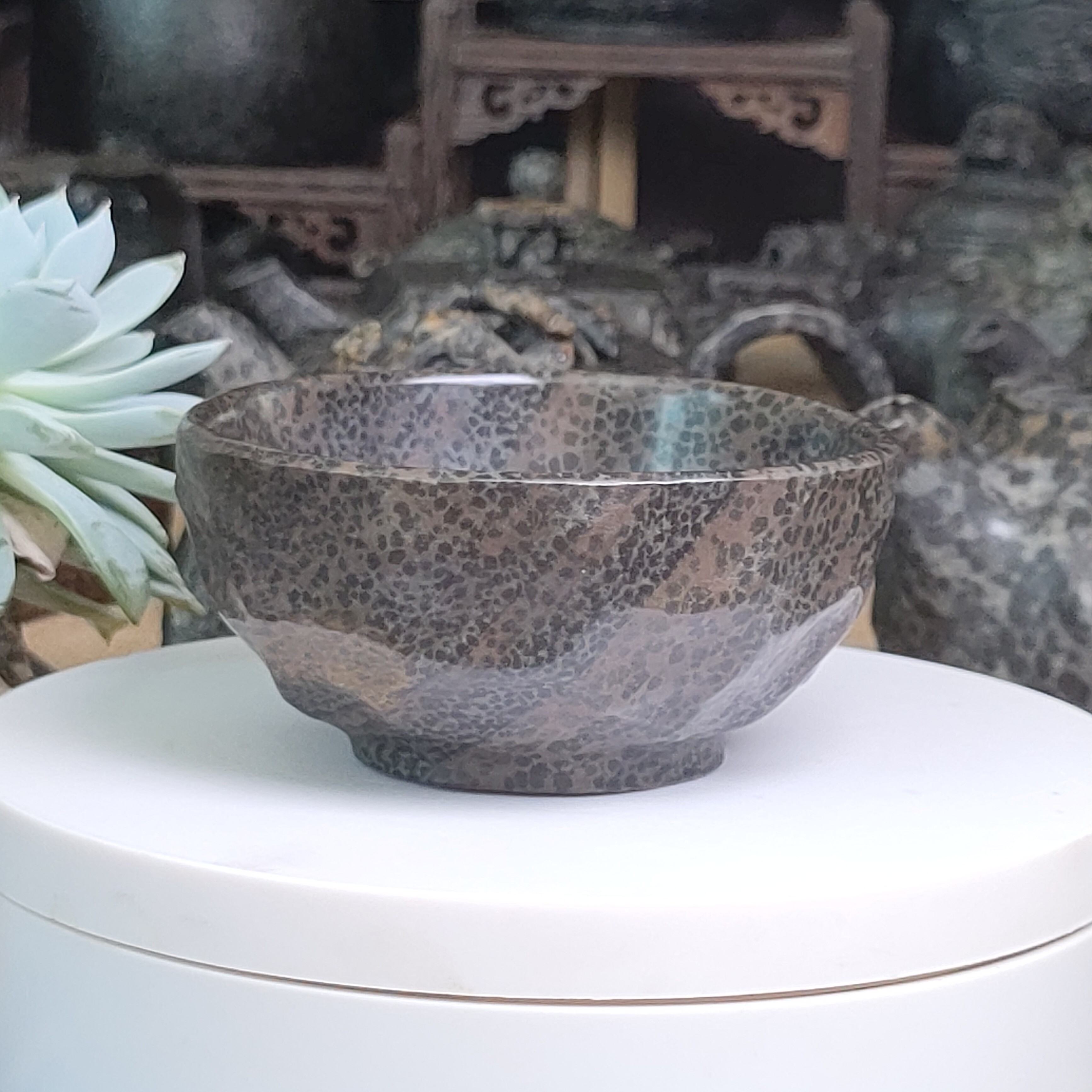 【随形杯】冰碛岩原石纯手工雕刻中式古风随形茶杯