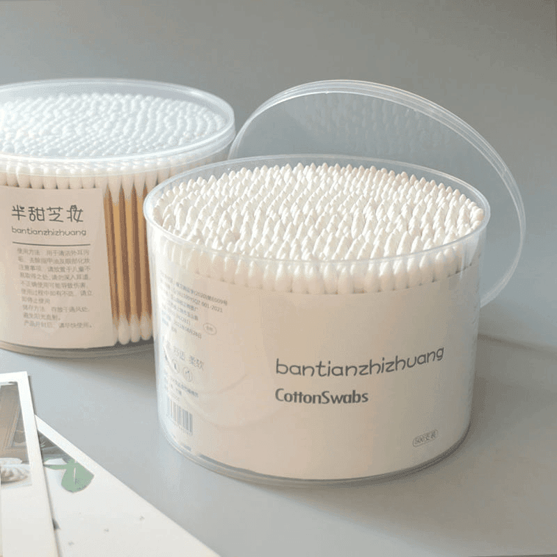 (100-2000支)一次性棉签掏耳朵清洁双头棉签棒化妆棉棒棉球尖头
