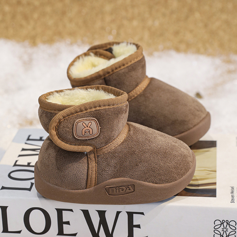 高品质儿童宝宝雪地靴2023冬季新款儿童加绒加厚棉鞋防滑学步鞋