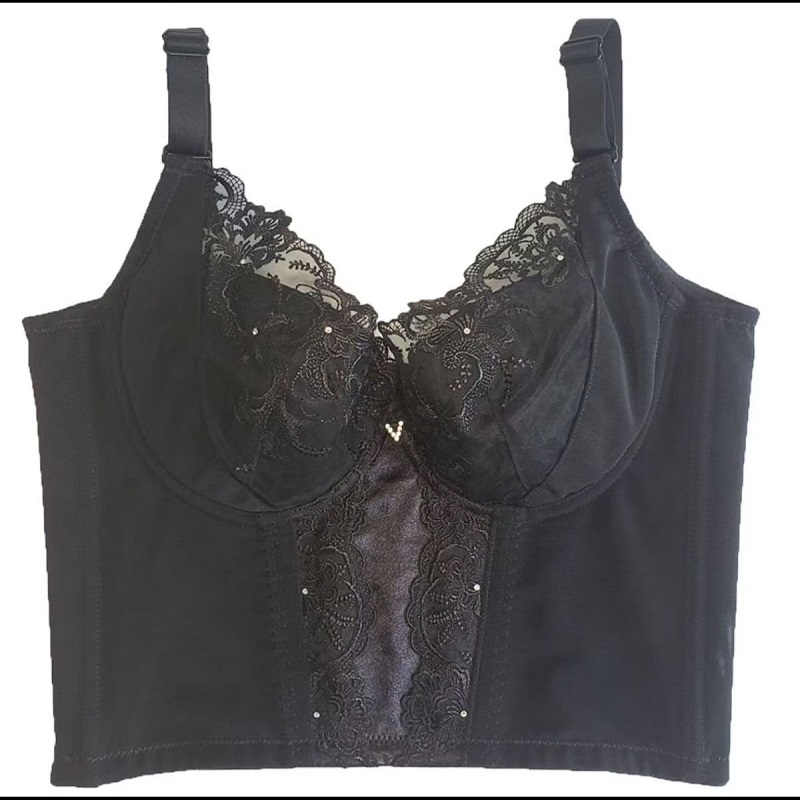 女士调整型长文胸聚拢收副乳防下垂透气美背上托美体塑身内衣星光