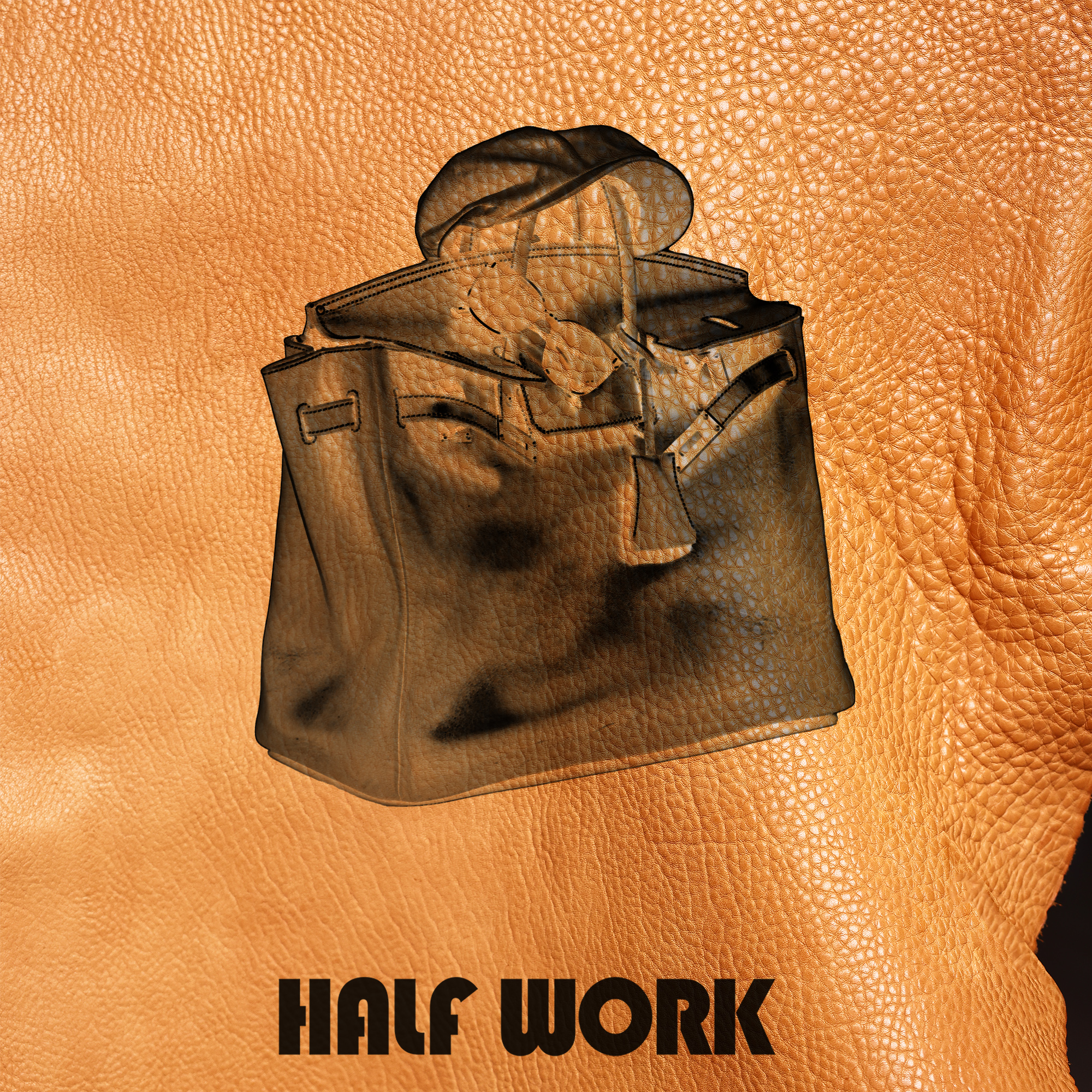 HALF WORK伴工头层植鞣油蜡牛皮经典复古限量收收款手提包KB-1698