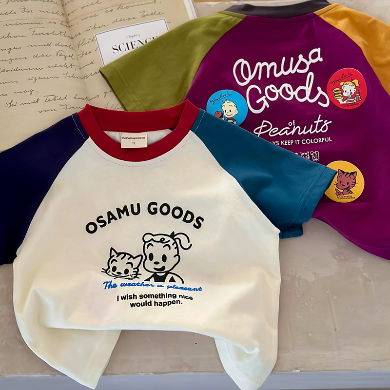 纯棉儿童卡通T恤印花短袖男孩夏季衣服男童上衣宝宝半袖夏款童装