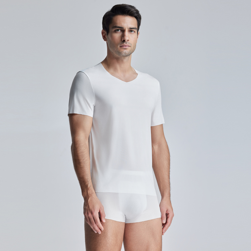 爱慕先生24SSU-COOLV领短袖家居男士NS12K751