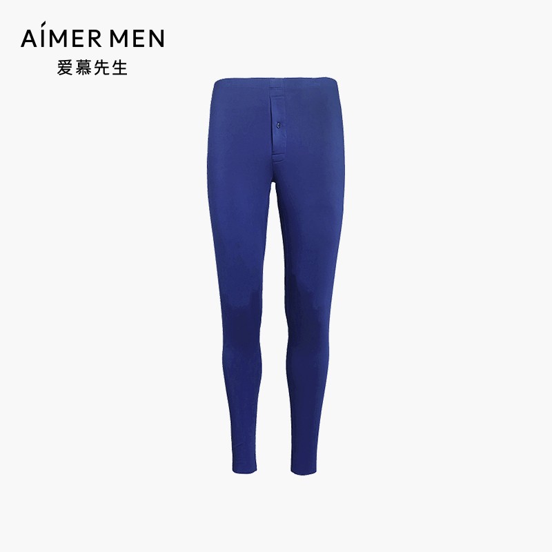 AIMER men/爱慕先生男士保暖长裤莫代尔针织薄款不加绒NS73M81