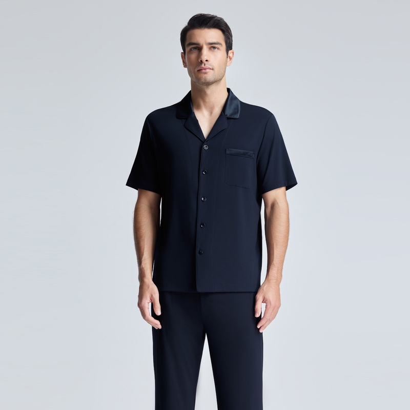 爱慕先生24SS高莫家居NS41K861家居男士翻领开衫短袖NS41K861