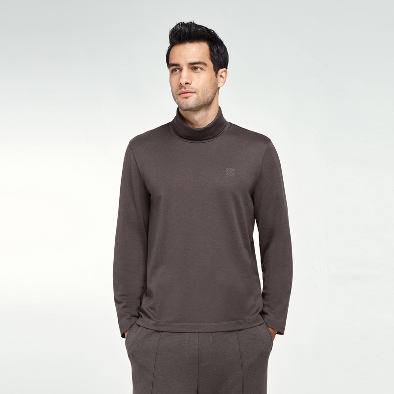 爱慕先生23AW先生暖搭-燚丝羊绒男士高领保暖套头长袖NS81K243