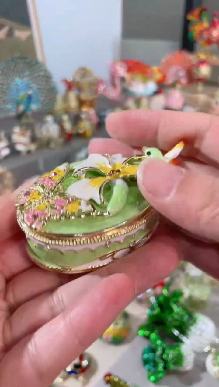 【闪购商品】1易尚宝七宝烧珐琅彩摆件首饰盒如图