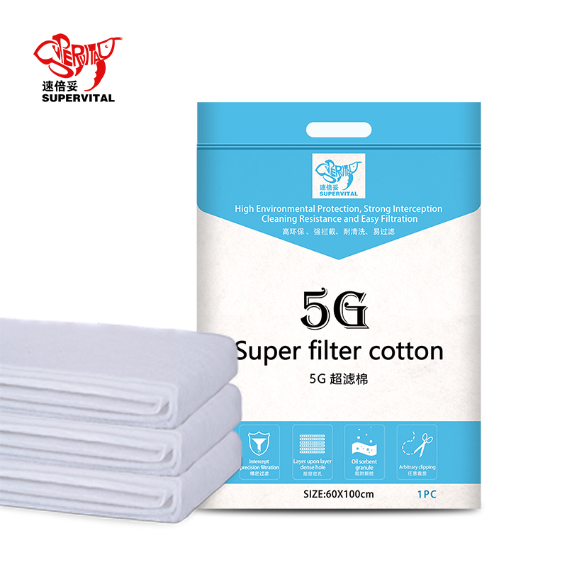 速倍妥5G超滤棉小鱼缸过滤棉高密度最新款免换水手撕过滤棉高透水