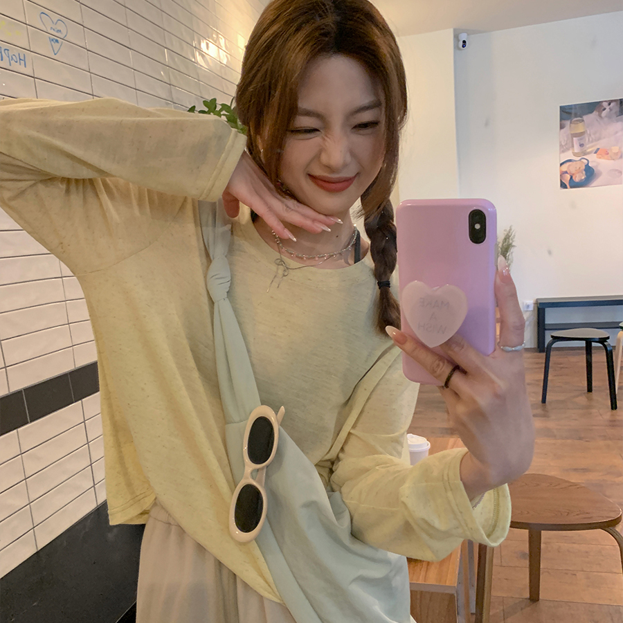 【西西里安】时尚夏季穿搭单品防晒长袖T恤女微透宽松空调衫