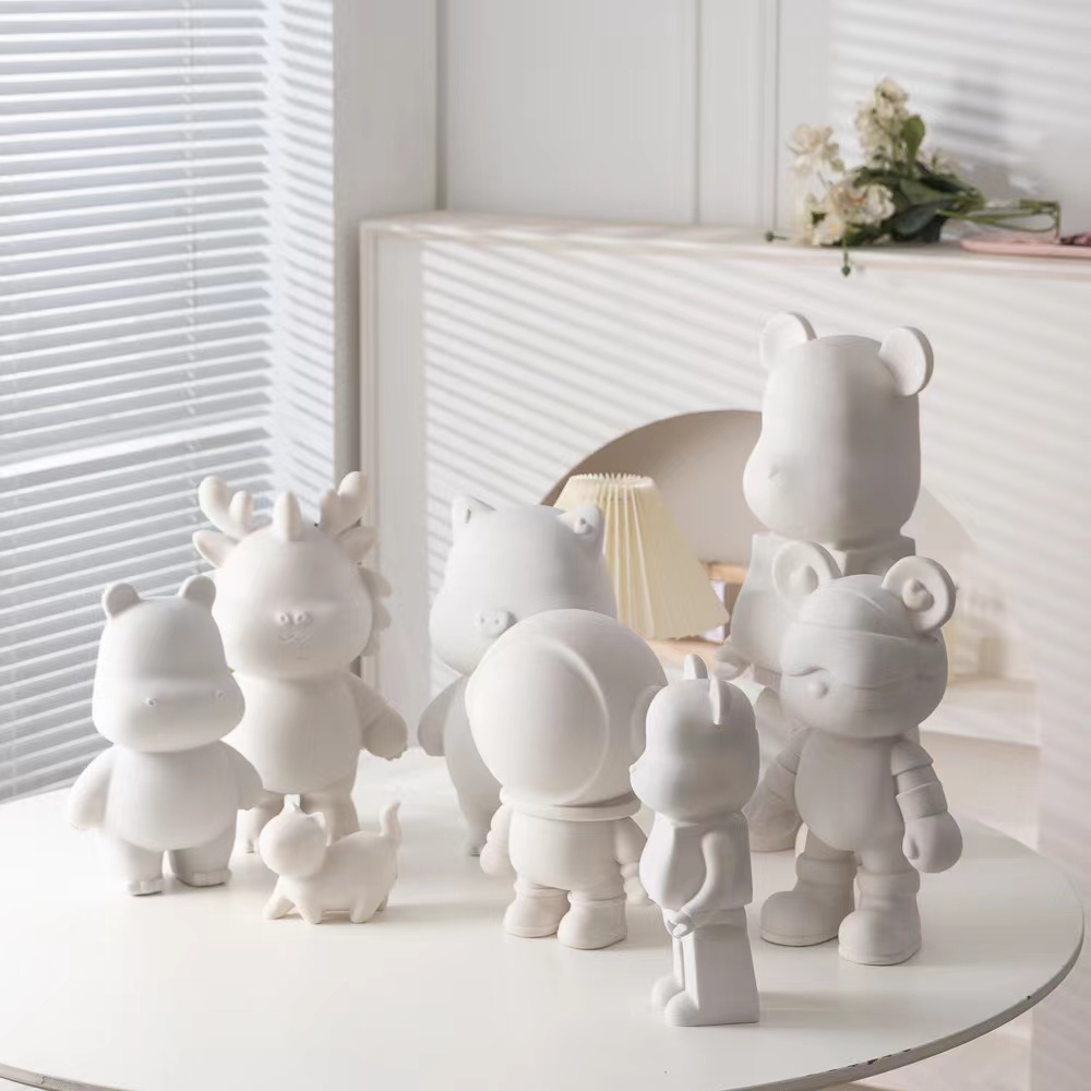 【直播竞拍】树脂流体熊网红家居 可爱创意玄关摆件 